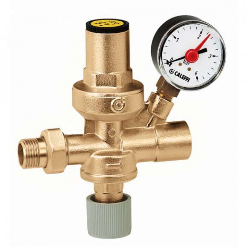 Клапан автоматической подпитки 1/2'' с манометром, 0,3–4 бар, 70°C, CALEFFI, 553140