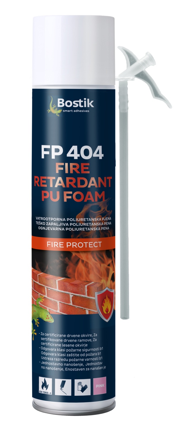 Ugunsizturīgas poliuretāna montāžas putas BOSTIK FP404 Gun Fire, 750 ml, DEN BRAVEN