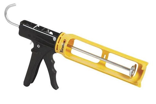Profesionālas kvalitātes hermētiķu pistole DRIPLESS ERGONOMIC ETS3000, 310 ml, DEN BRAVEN