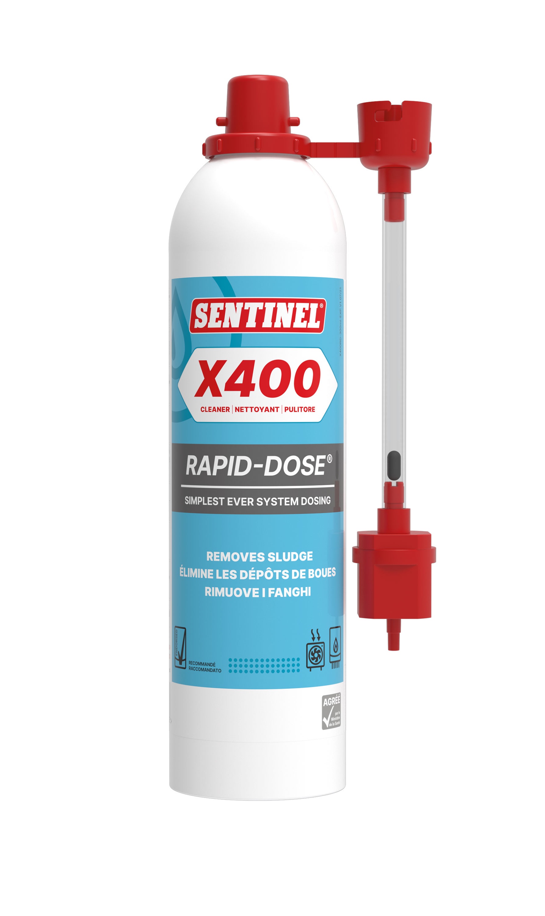 Piedeva tīrīšanai un nogulšņu noņemšanai SENTINEL X400RD Sludge Remover, 300 ml