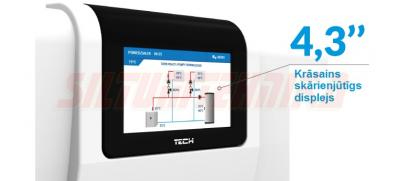 Vadības modulis TECH EU-i-3 (3 vārsti, ārgaisa sensors, boileris, akumulācijas tvertne, saules paneļu sistēma)
