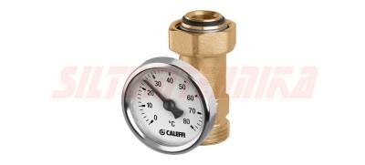 Фитинг термометра для одного контура на коллектор теплого пола, CALEFFI, 657050