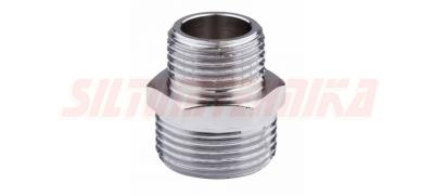 Ниппель переходной D3/8'x1/2'', латунный, хромированный