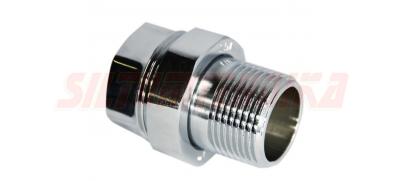Американка D1'1/4'', резьба в/н, латунная, хромированная