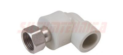 Угол d20*3/4'' с накидной гайкой для полипропиленовой трубы, серый