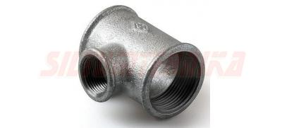 Oцинкованный, чугунный переходной тройник 2'-3/4-2''