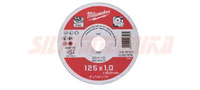 Plāns metāla griešanas disks 125x1.0mm, Milwaukee, 4932451477