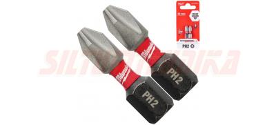 SHOCKWAVE IMPACT DUTY™ биты для шуруповерта, PH 2, 25 мм, 2 шт., Milwaukee, 4932430852