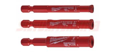 Сверла с алмазным зерном для мокрого сверления, DIAMOND MAX™ 1/4'' WET, Milwaukee. 4932498368