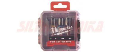 Uzgaļu komplekts uzgriežņu skrūvēšanai MAG SHW, 4 gb., 7/8/10/13 mm, Milwaukee, 4932492445