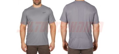 Gaisīga un atvēsinoša materiāla, īsu piedurkņu vīriešu krekls, WWSSG-L, pelēks, Milwaukee, 4933478196