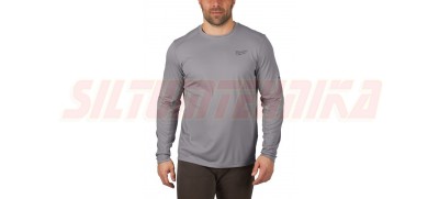 Gaisīga un atvēsinoša materiāla, garo piedurkņu vīriešu krekls, WWLSG-XL, pelēks, Milwaukee, 4933478191