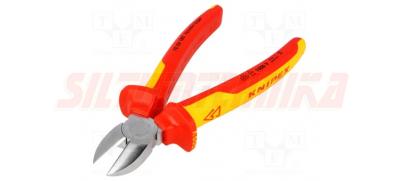 Elektriķu sānu knaibles 180 mm, ar divkomponentu dielektriskiem rokturiem (VDE), 1000 V, Knipex, 7006180