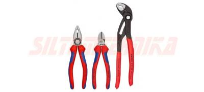 Набор инструментов (комбинированные плоскогубцы, высокотехнологичные сантехнические клещи и бокорезы), Knipex, 002009V01