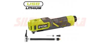 USB Lithium™ 4 V augstspiediena gaisa sūknis (kompresors), RI4-0, 100 PSI, Ryobi, 4892210229069