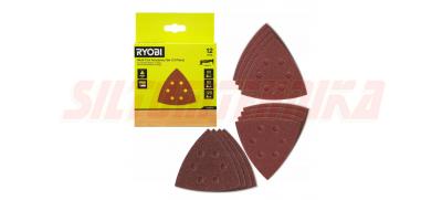 Daudzfunkcionālā instrumenta smilšpapīra lokšņu komplekts RAKMT95, 12 gab., 5132006104, Ryobi