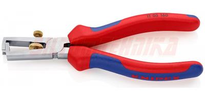 Universālās knaibles izolācijas noņemšanai, 160 mm, ar atvēršanas atsperi, Knipex, 1105160