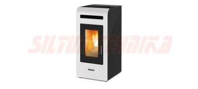 Pellet stove CentroPelet ZCY14 B, white, with air heating, Centrometal