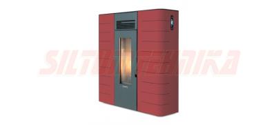 Pellet stove with central heating CentroPelet ZVS16-C SLIM, red, Centrometal