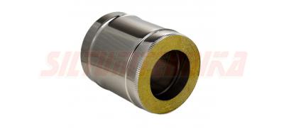 Nerūsējošā tērauda dubultsienu skursteņa caurule 1000 mm, D130/230, izolēta, AISI 316, STANDARD PRO