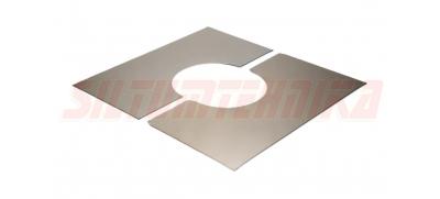 Nerūsējošā tārauda skursteņa dekoratīvais kvadrāts (nosegplāksne), D120, AISI 316, CLASSIC PRO