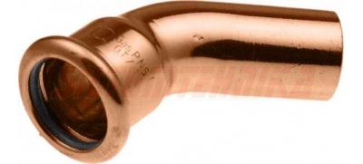 Mедный отвод под пресс D42, 45G, I-A, H2O, KAN-therm, 2265325006