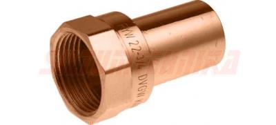 Mедный ниппель с внутренней резьбой под пресс D15x1/2'', KAN-therm, 2265328000