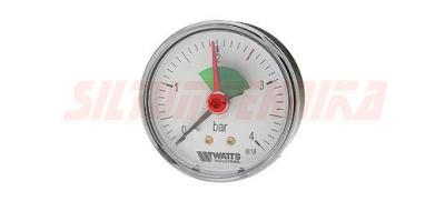 WATTS Manometrs ar aizmugurējo pieslēgumu 4bar 1/4, 6.3cm AX