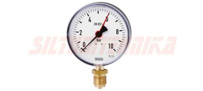 Verificēts manometrs D100-R, 1/2'', 0-6 bar, WIKA