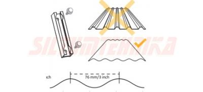 VIESSMANN Монтажная рейка, короткая, для гофрированных крыш, гофрированный профиль