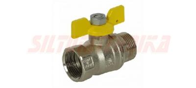 Gāzes lodveida ventīlis 1/2'', i-a, tauriņveida rokturis, hromēts, PN20, ARCO, M1128CR